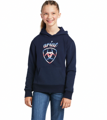 Ariat® Girls REAL Serape Logo Hoodie