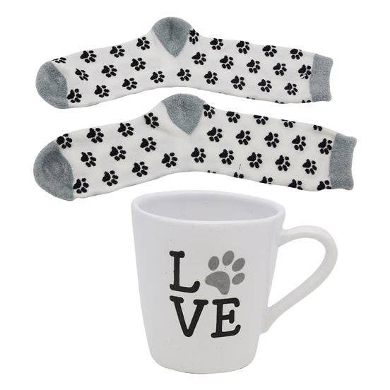DEI - Dennis East International - Pawprint Mug and Sock Set