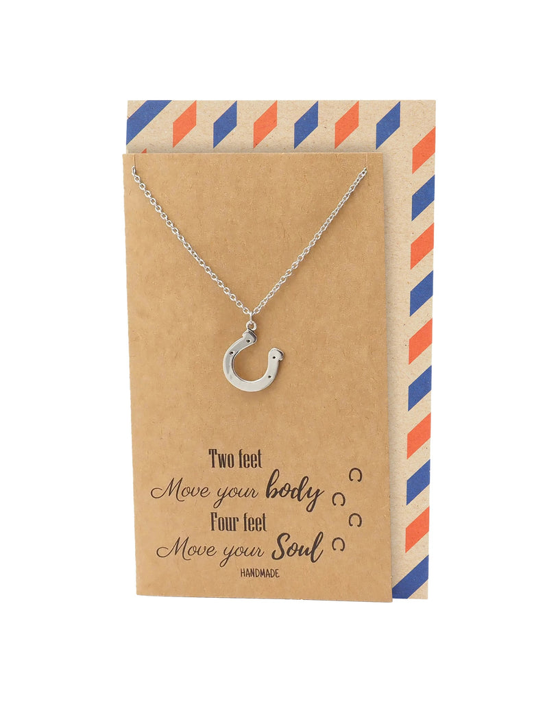 Quan Jewelry - Lacey Lucky Horseshoe Necklace, Gifts for Horse Lovers